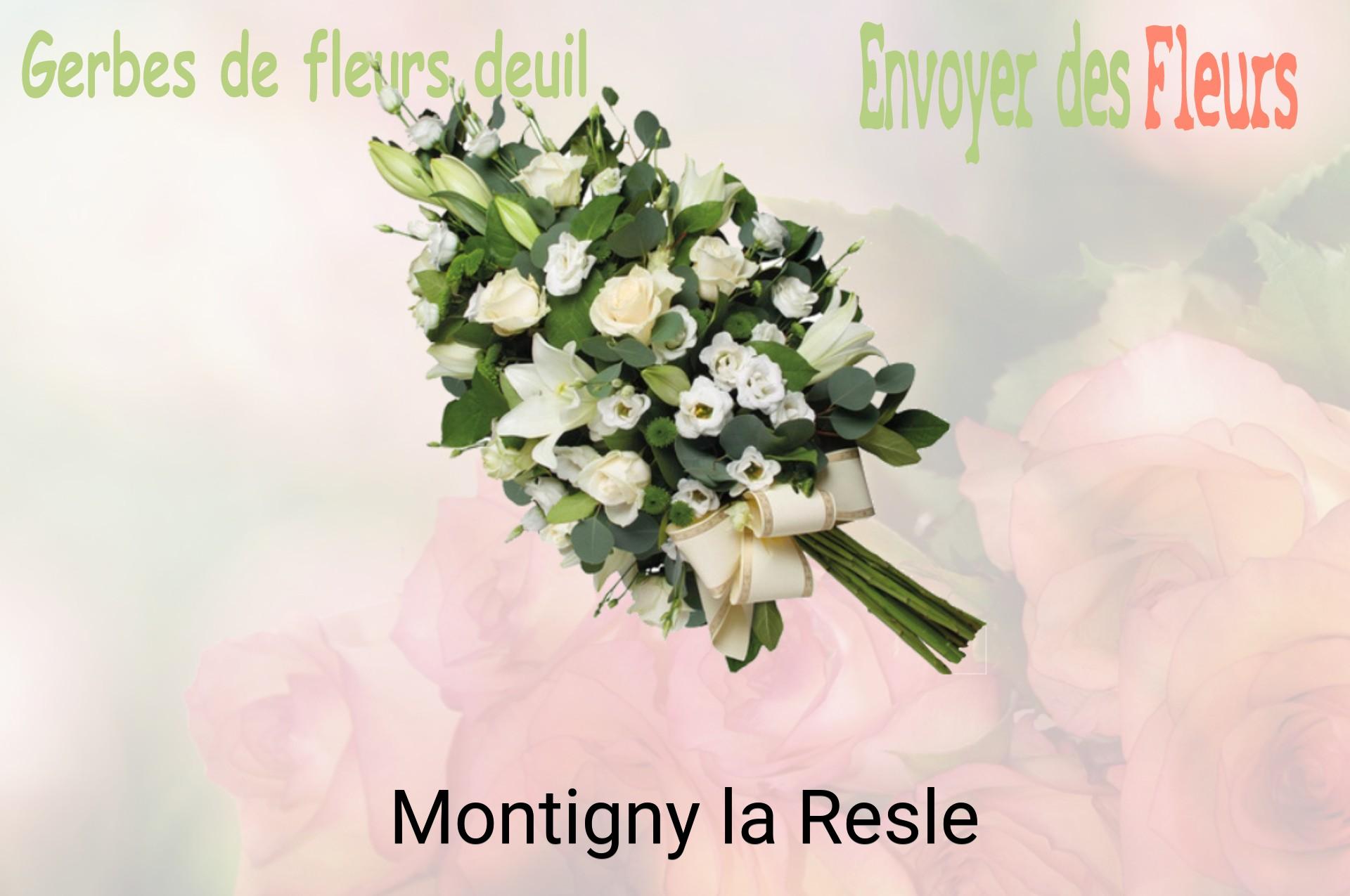 Gerbe de fleurs de deuil livrée à Montigny-la-Resle